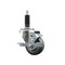 Service Caster 3'' Gray Poly Swivel 1'' Expanding Stem Caster with Brake SCC-EX20S314-PPUB-TLB-1 - alternate 1
